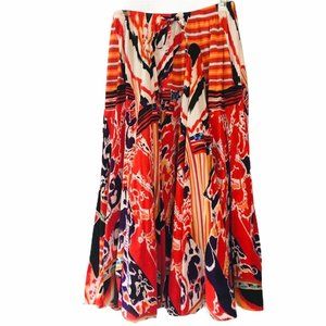 NY Collection Cotton Full Circle Maxi Skirt Sz S